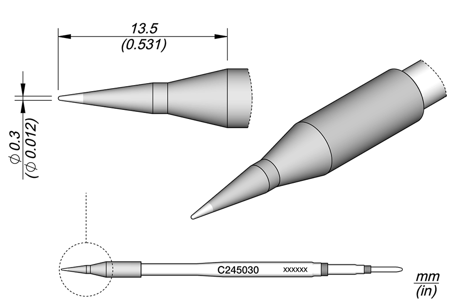 C245030 - Conical Cartridge Ø 0.3